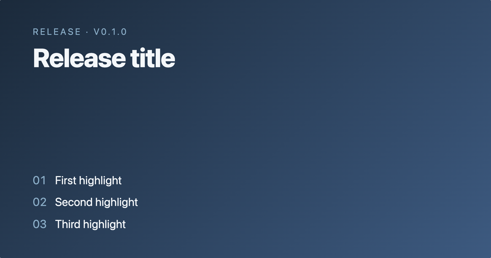 Release graphic preview — 1200×630, blue gradient background, "RELEASE · v0.1.7" eyebrow, "Lerret 0.1 — first public release" headline, numbered list of five highlights