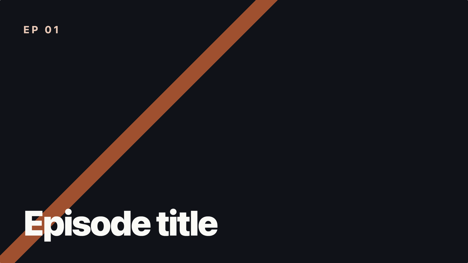 YouTube thumbnail preview — 1280×720, near-black background, diagonal sienna accent stripe, "Lerret in 90 seconds" headline